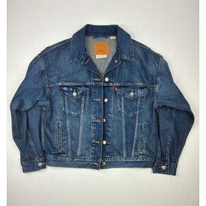Levi's Premium 90s Trucker Jacket Special Edition Embroidery Denim Womens S
